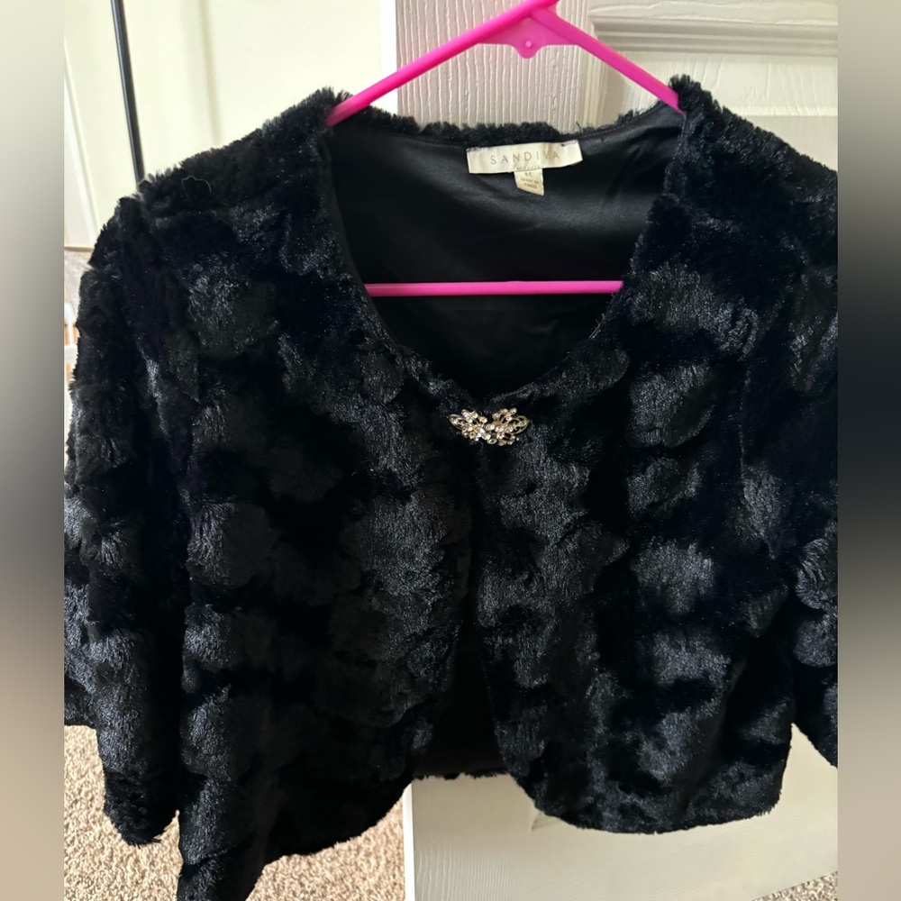 Black Faux Fur Dress cover